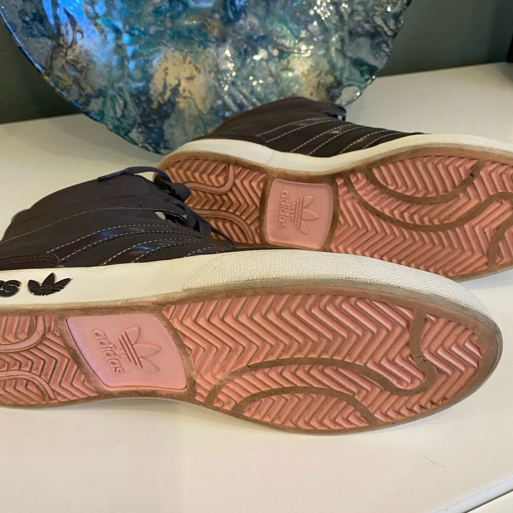 Adidas Womens  High-Top Sneakers - Dark Gray - Picture 3 of 5